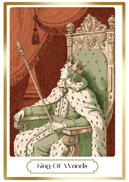 King of Wands in the Heirloom deck style