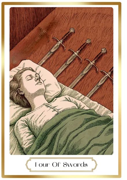 Four of Swords in the Heirloom deck style