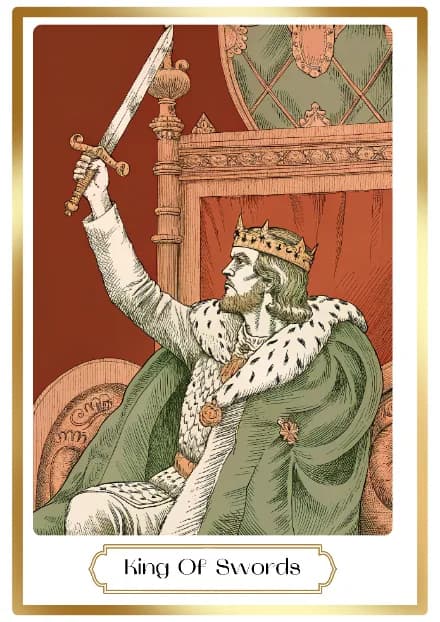 King of Swords in the Heirloom deck style