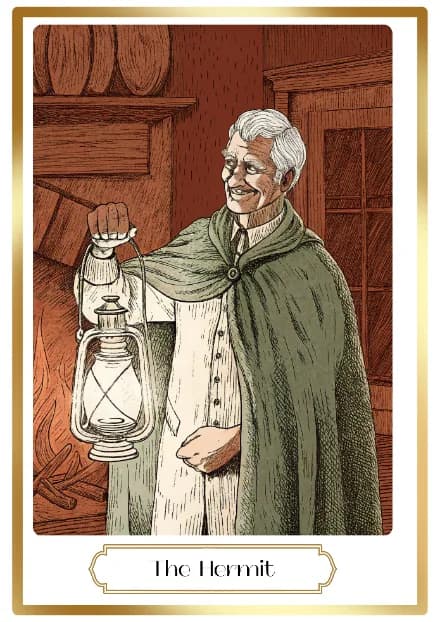 The Hermit in the Heirloom deck style