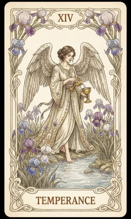 Temperance in the Wildflower deck style