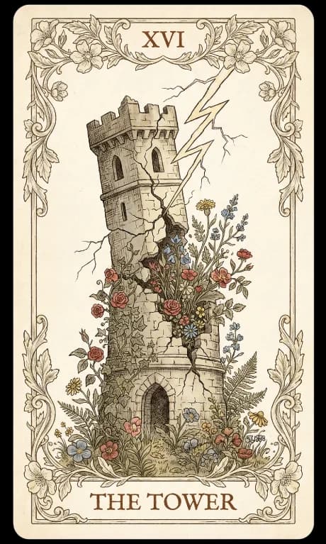 The Tower in the Wildflower deck style