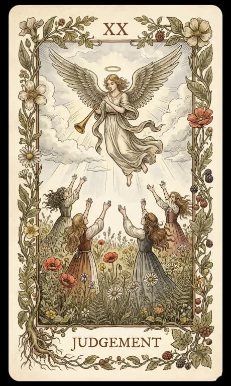 Judgement in the Wildflower deck style