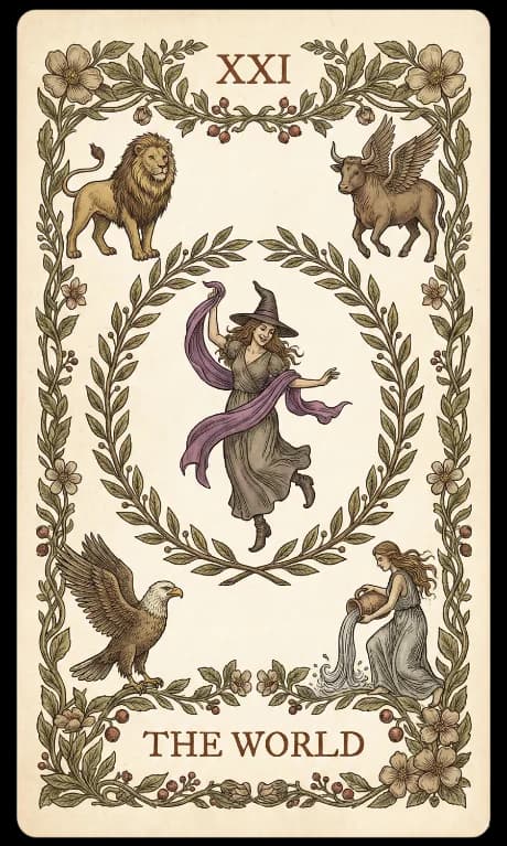 The World in the Wildflower deck style