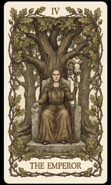 The Emperor in the Wildflower deck style