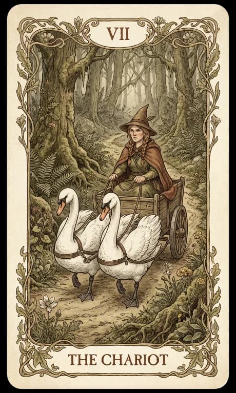 The Chariot in the Wildflower deck style