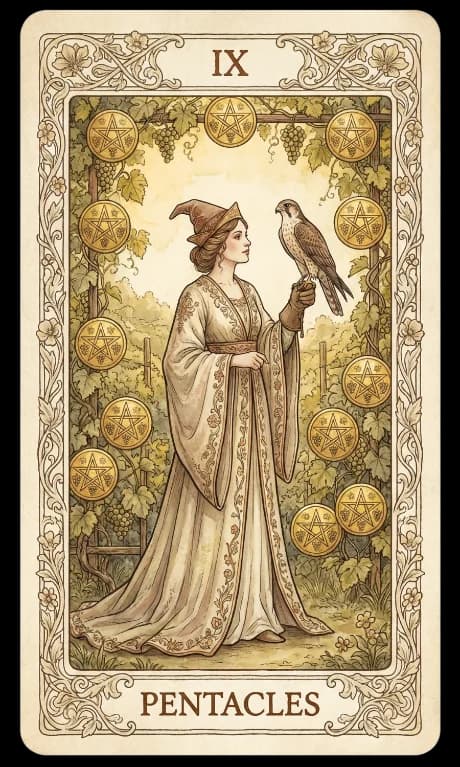 Ten of Pentacles in the Wildflower deck style