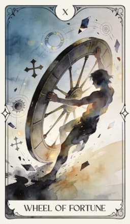 Wheel of Fortune in the Aquarelle deck style