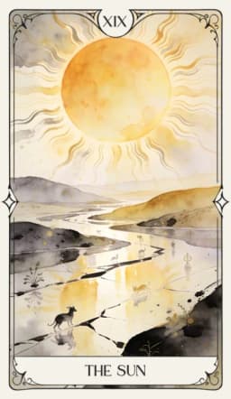 The Sun in the Aquarelle deck style
