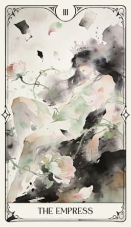 The Empress in the Aquarelle deck style