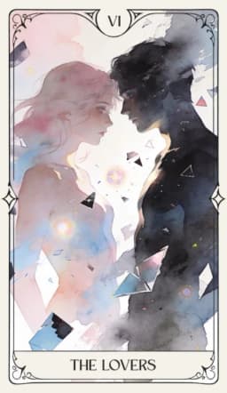 The Lovers in the Aquarelle deck style