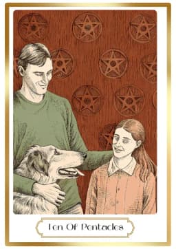 Ten of Pentacles in the Heirloom deck style