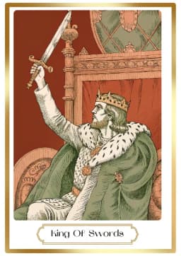 King of Swords in the Heirloom deck style