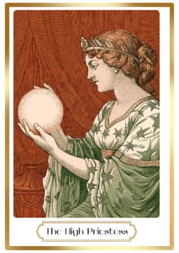 The High Priestess in the Heirloom deck style