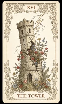 The Tower in the Wildflower deck style