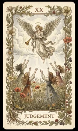 Judgement in the Wildflower deck style