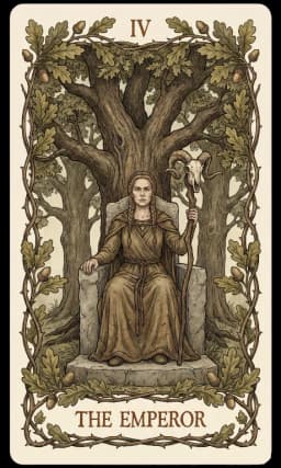 The Emperor in the Wildflower deck style