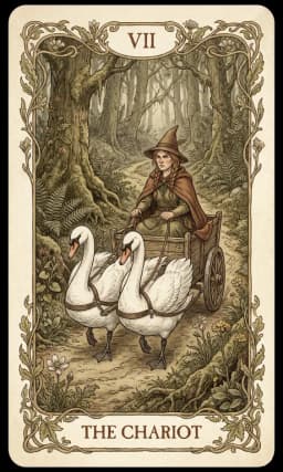 The Chariot in the Wildflower deck style