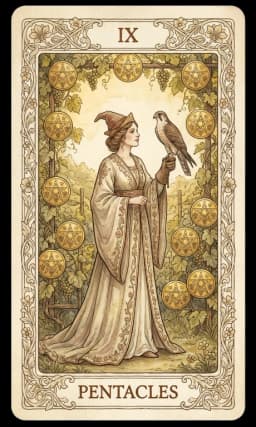 Ten of Pentacles in the Wildflower deck style